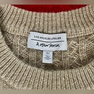 🌺&other stories S WoolAlpaca blend Cable Knit Sweater VerySoft Worn once Cropped